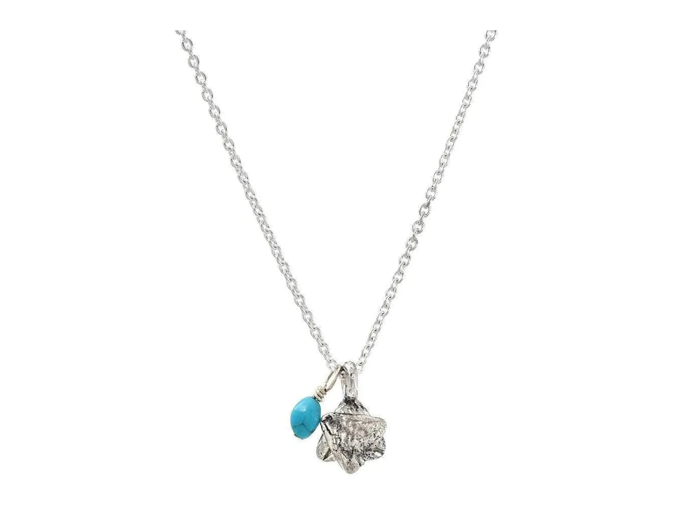 Star of David with Turquoise Bead, Jewish Necklace
