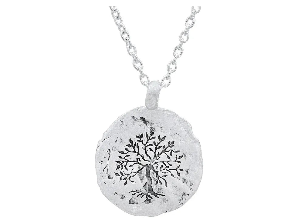 Sterling Silver Tree of Life Necklace Made With The Imprint Of The Western Wall