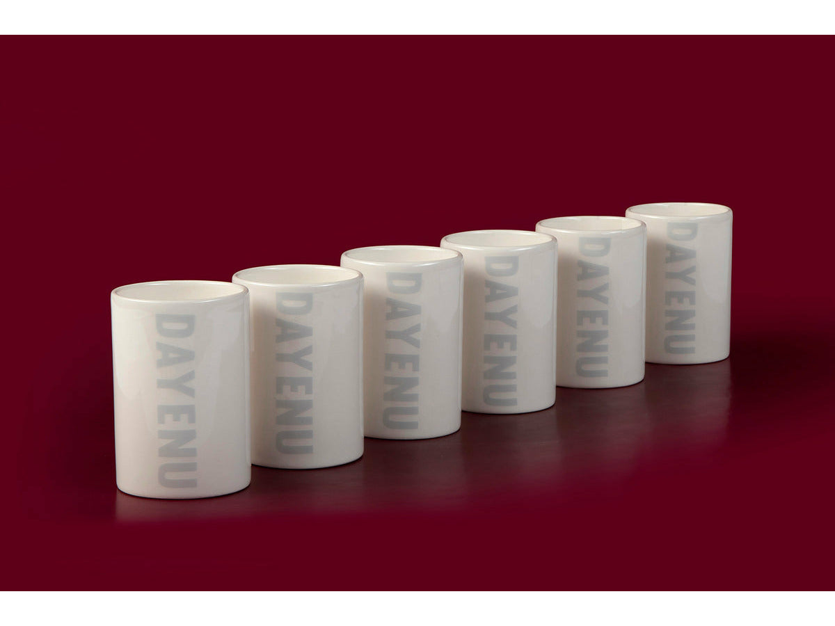 Set of 6 Dayenu Passover Cups