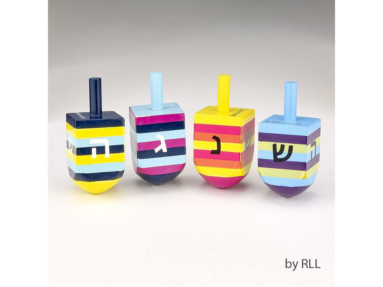 Striped Multicolor Hand Painted Dreidels