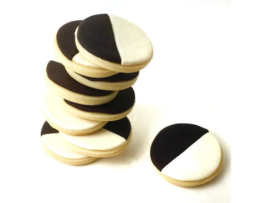 Black and White Marzipan Cookies