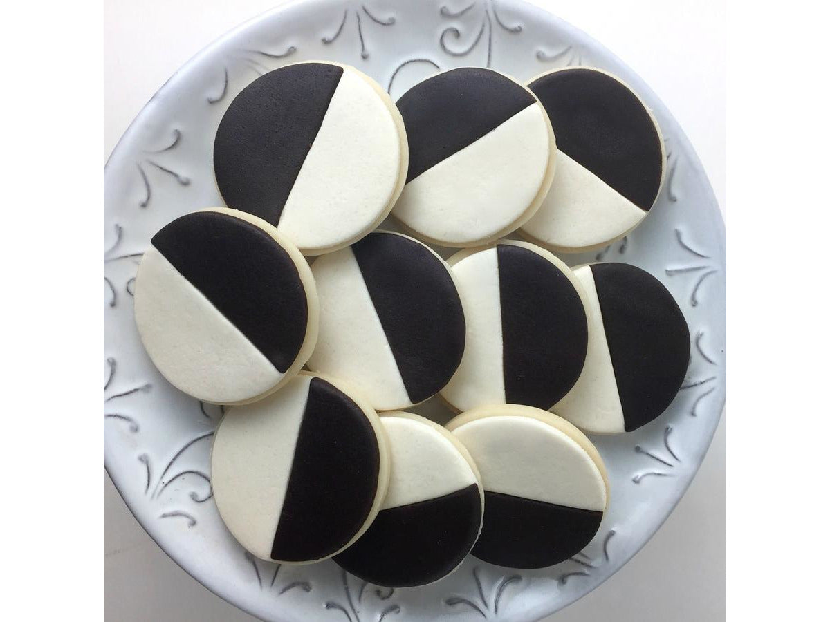 Black and White Marzipan Cookies