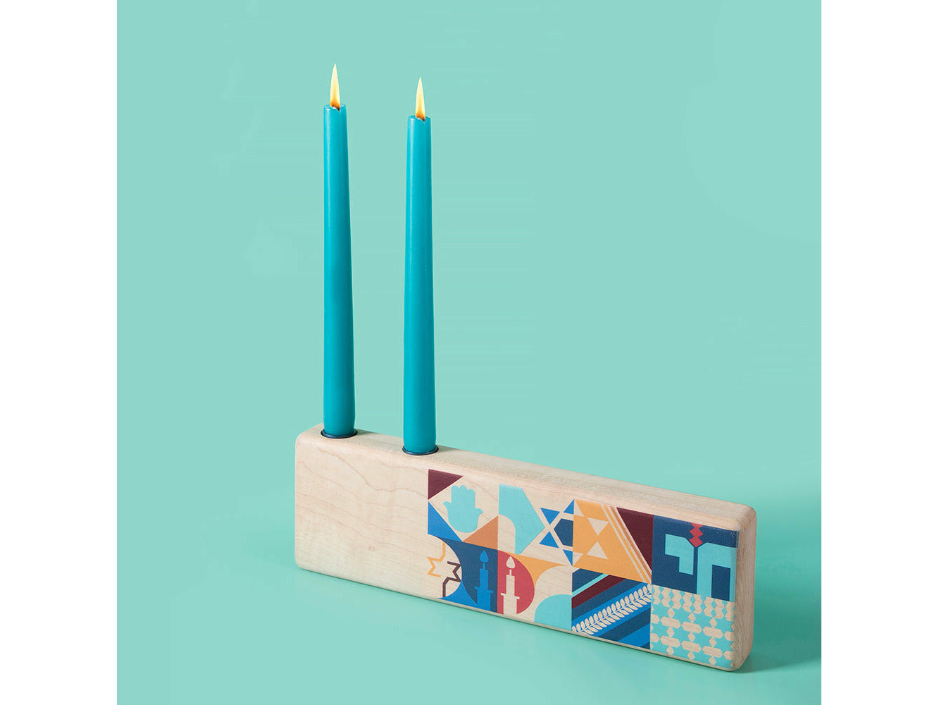 Wooden Candle Holders with Chai Graphic Design