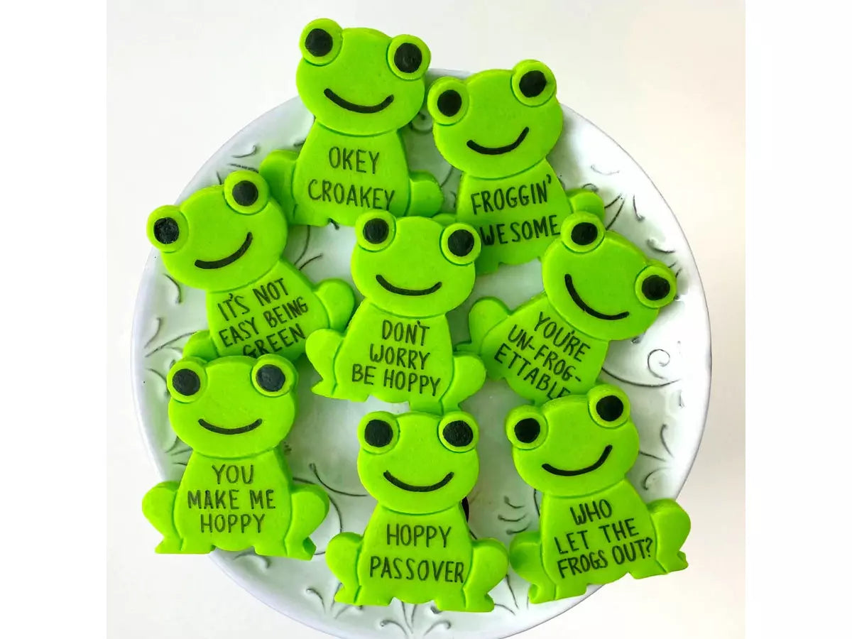 Passover Marzipan Conversation Frogs