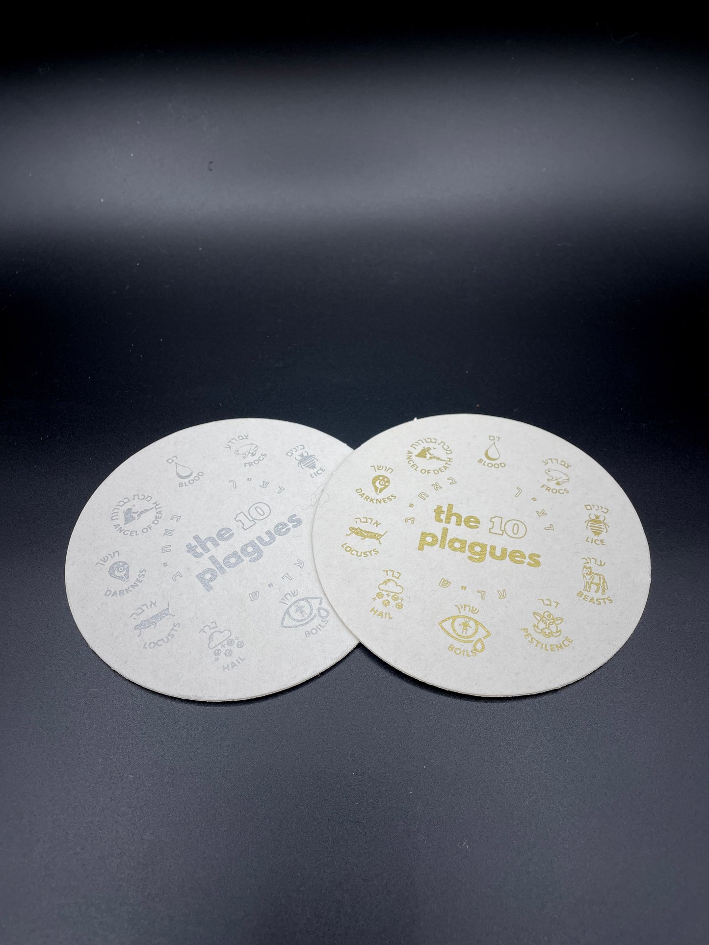 Passover Ten Plague Coasters - set of 18