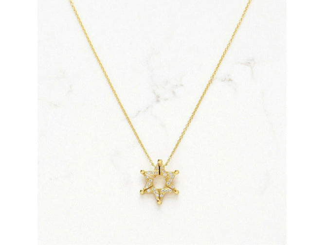 Star of David BUtterfly Necklace