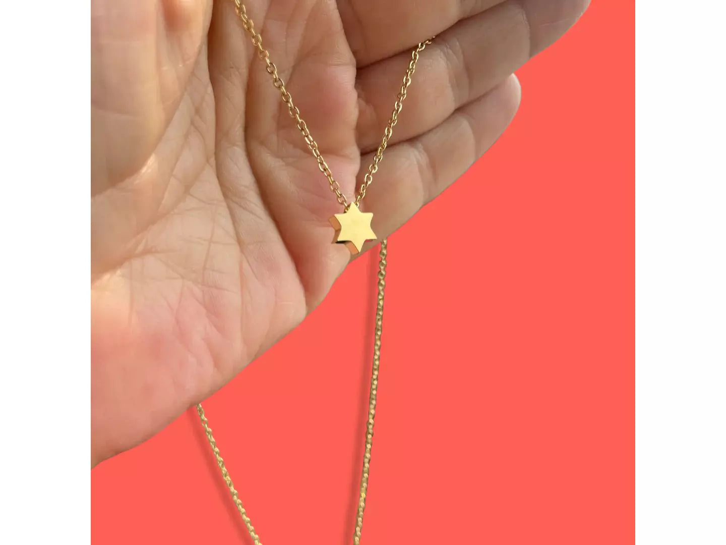 Tiny star of david necklace deals