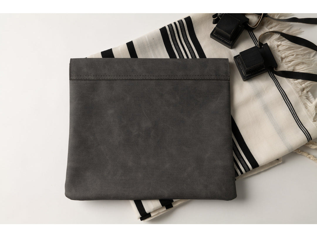 Gray Tallit and Tefillin Bag Set