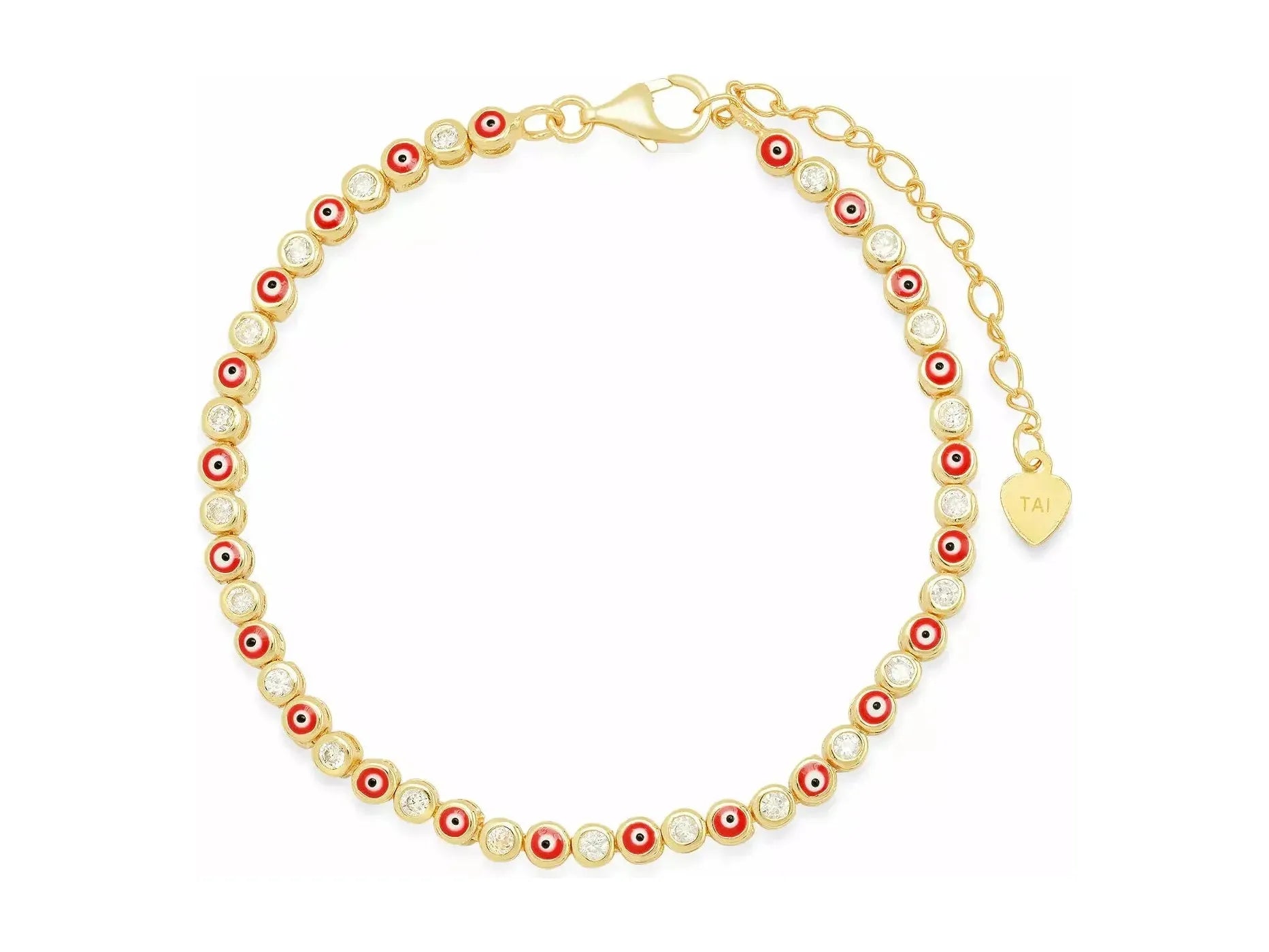 Enamel evil eye bracelet JEWishly