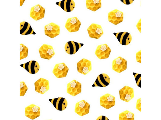 Rosh Hashanah Marzipan Bees & Honeycomb Candy Bites Gift Set