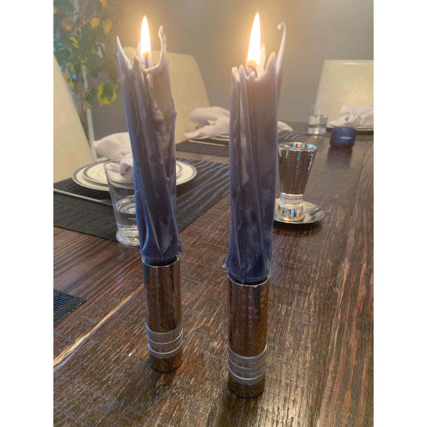 Shabbat Cylinder Candlesticks