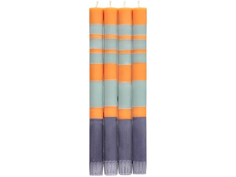 10'' Striped Eco Dinner Candles - Choice of Colors