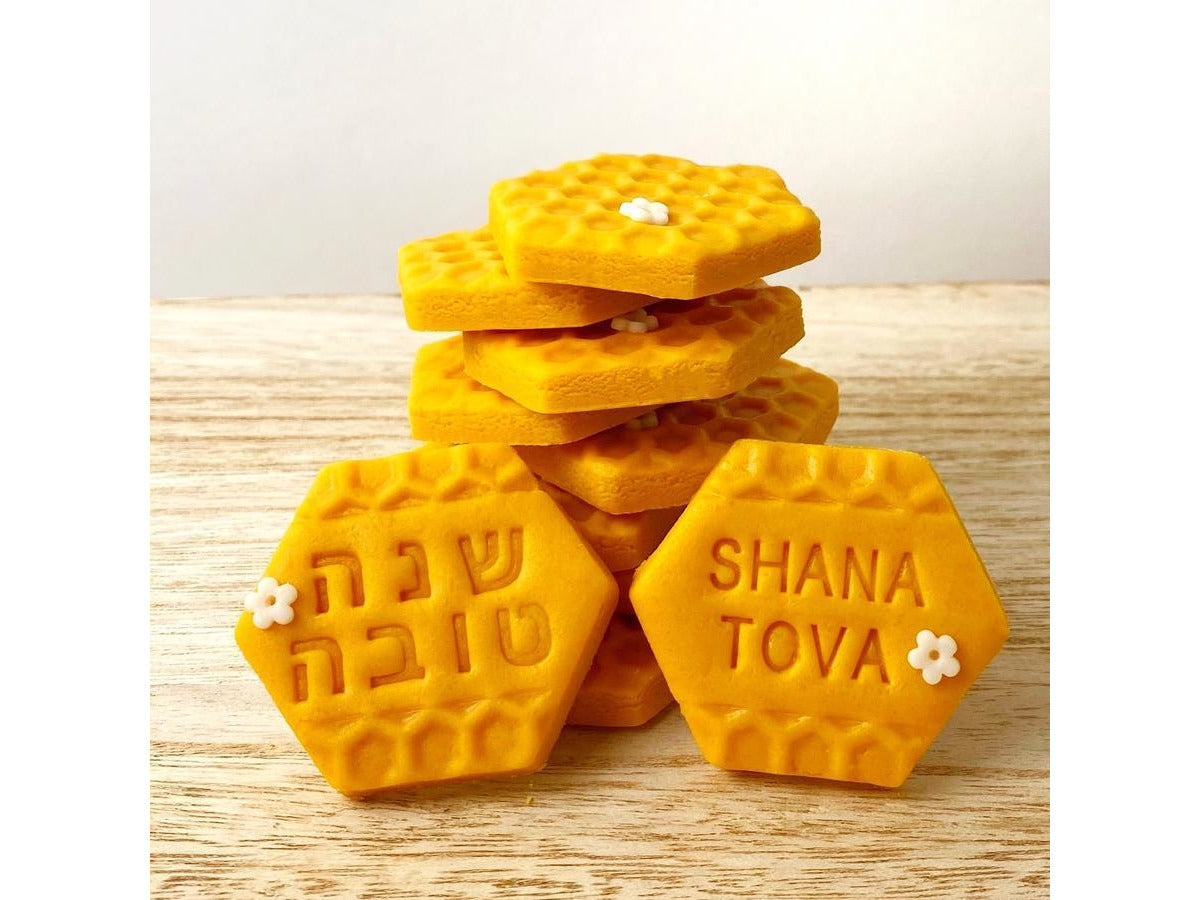 Marzipan Shana Tova honeycomb greetings